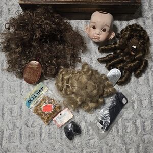 Doll Parts for Crafting, Doll Making | Petey or Petunia Head, Wigs, Etc